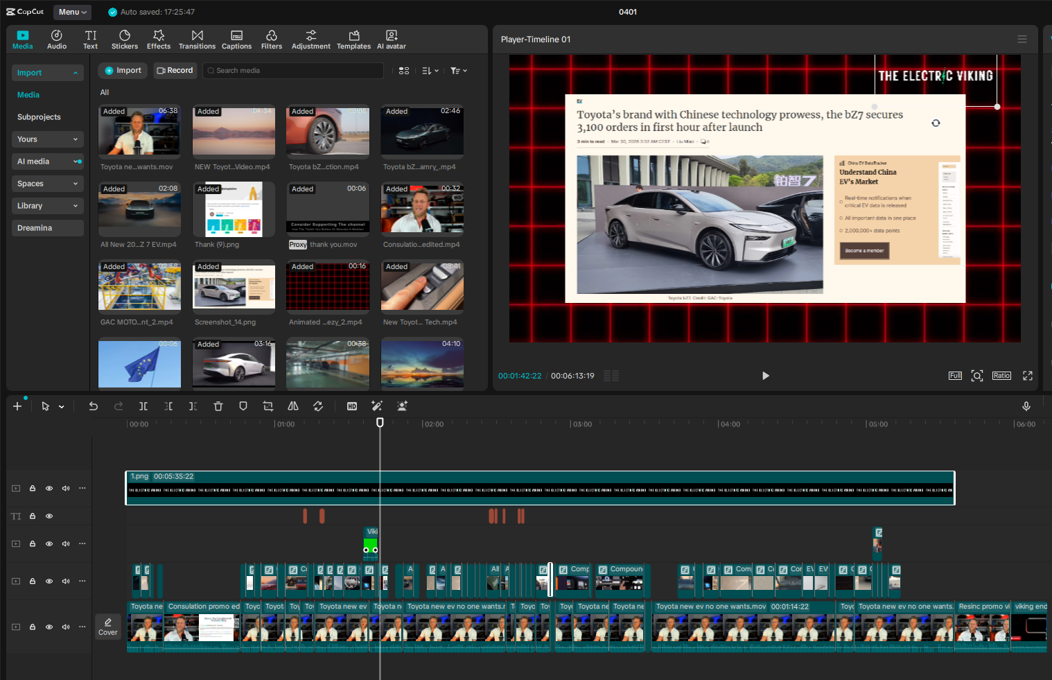 Color grading and effects in video post-production